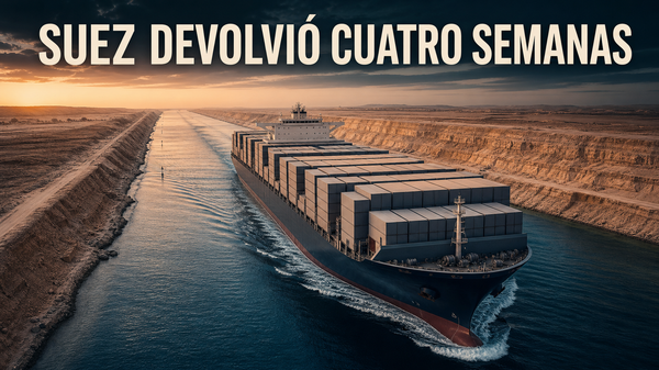 La vuelta a Suez devolvió cuatro semanas y le quitó precio al flete